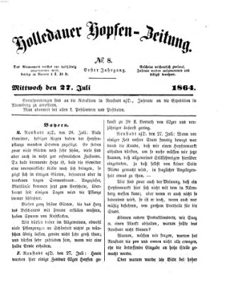 Allgemeine Hopfen-Zeitung Mittwoch 27. Juli 1864