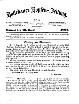 Allgemeine Hopfen-Zeitung Mittwoch 10. August 1864