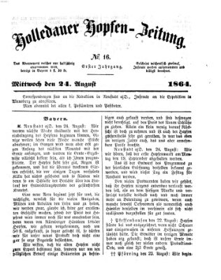 Allgemeine Hopfen-Zeitung Mittwoch 24. August 1864