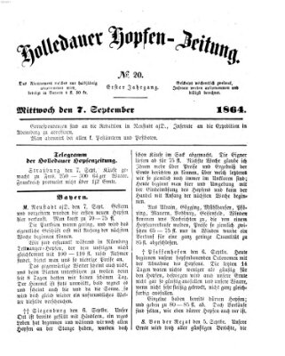 Allgemeine Hopfen-Zeitung Mittwoch 7. September 1864