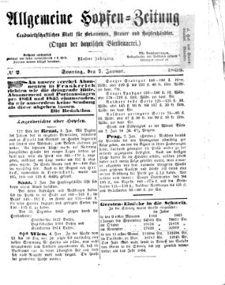 Allgemeine Hopfen-Zeitung Sonntag 7. Januar 1866