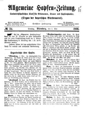 Allgemeine Hopfen-Zeitung Dienstag 1. Mai 1866