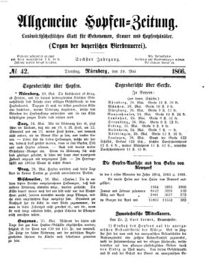 Allgemeine Hopfen-Zeitung Dienstag 29. Mai 1866