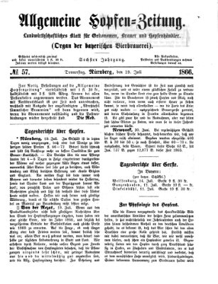 Allgemeine Hopfen-Zeitung Donnerstag 19. Juli 1866