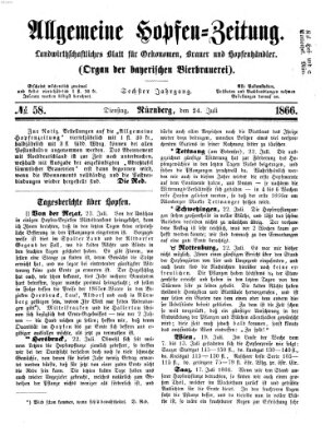 Allgemeine Hopfen-Zeitung Dienstag 24. Juli 1866