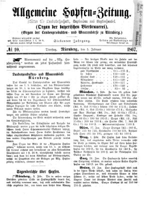 Allgemeine Hopfen-Zeitung Dienstag 5. Februar 1867