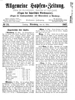 Allgemeine Hopfen-Zeitung Dienstag 26. März 1867