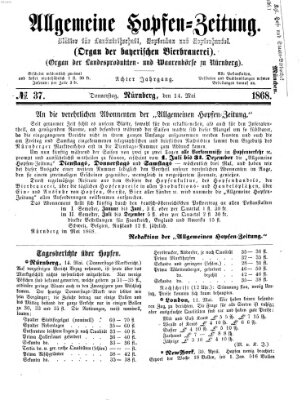 Allgemeine Hopfen-Zeitung Donnerstag 14. Mai 1868