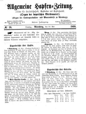 Allgemeine Hopfen-Zeitung Dienstag 19. Mai 1868