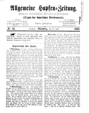 Allgemeine Hopfen-Zeitung Dienstag 23. Juni 1868