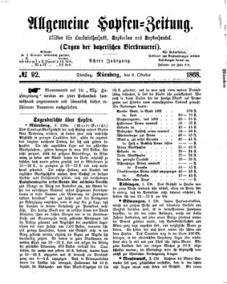 Allgemeine Hopfen-Zeitung Dienstag 6. Oktober 1868