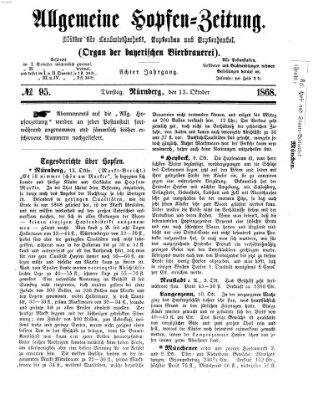 Allgemeine Hopfen-Zeitung Dienstag 13. Oktober 1868