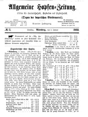 Allgemeine Hopfen-Zeitung Samstag 9. Januar 1869