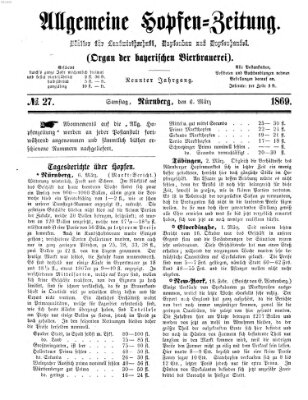 Allgemeine Hopfen-Zeitung Samstag 6. März 1869