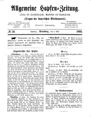 Allgemeine Hopfen-Zeitung Samstag 1. Mai 1869