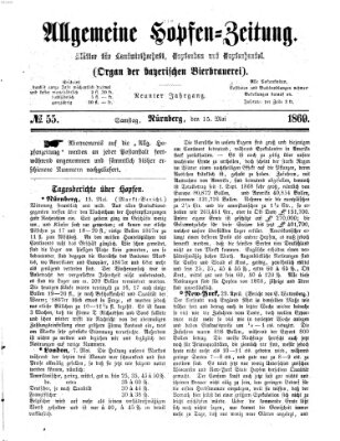 Allgemeine Hopfen-Zeitung Samstag 15. Mai 1869