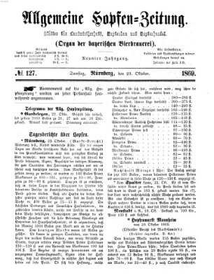 Allgemeine Hopfen-Zeitung Samstag 23. Oktober 1869