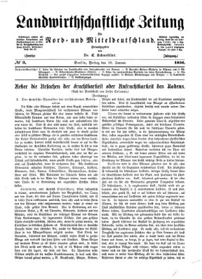 Landwirthschaftliche Zeitung für Nord- und Mittel-Deutschland Freitag 18. Januar 1856