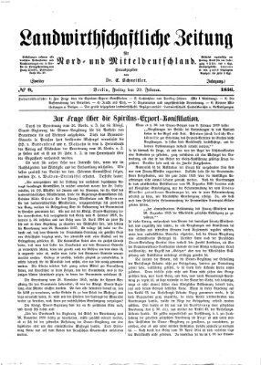 Landwirthschaftliche Zeitung für Nord- und Mittel-Deutschland Freitag 29. Februar 1856