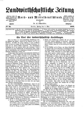 Landwirthschaftliche Zeitung für Nord- und Mittel-Deutschland Freitag 9. Mai 1856