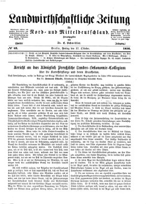 Landwirthschaftliche Zeitung für Nord- und Mittel-Deutschland Freitag 17. Oktober 1856