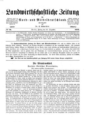 Landwirthschaftliche Zeitung für Nord- und Mittel-Deutschland Freitag 26. Dezember 1856