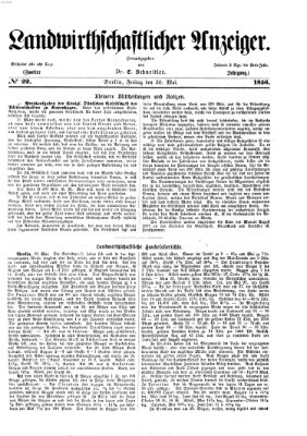 Landwirthschaftliche Zeitung für Nord- und Mittel-Deutschland Freitag 30. Mai 1856