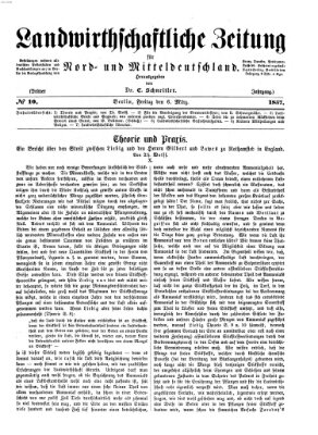 Landwirthschaftliche Zeitung für Nord- und Mittel-Deutschland Freitag 6. März 1857