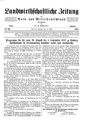 Landwirthschaftliche Zeitung für Nord- und Mittel-Deutschland Freitag 15. Mai 1857