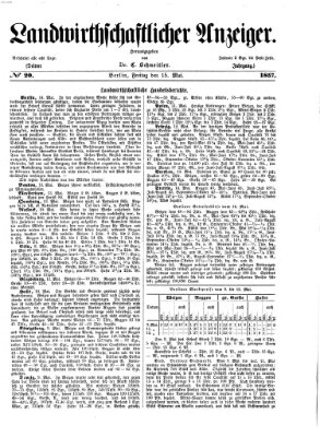 Landwirthschaftliche Zeitung für Nord- und Mittel-Deutschland Freitag 15. Mai 1857