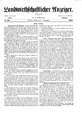 Landwirthschaftliche Zeitung für Nord- und Mittel-Deutschland Freitag 4. Dezember 1857