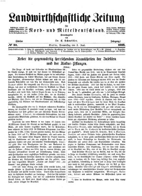 Landwirthschaftliche Zeitung für Nord- und Mittel-Deutschland Donnerstag 2. Juni 1859