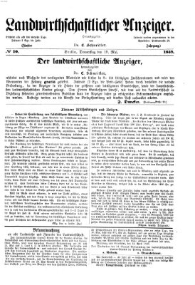 Landwirthschaftliche Zeitung für Nord- und Mittel-Deutschland Donnerstag 19. Mai 1859