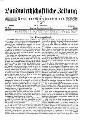 Landwirthschaftliche Zeitung für Nord- und Mittel-Deutschland Donnerstag 3. Mai 1860