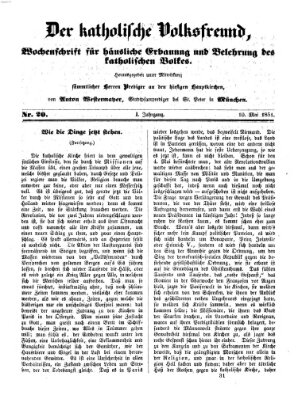 Der katholische Volksfreund Samstag 10. Mai 1851