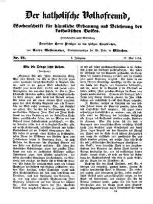 Der katholische Volksfreund Samstag 17. Mai 1851