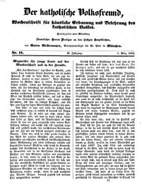 Der katholische Volksfreund Samstag 6. März 1852