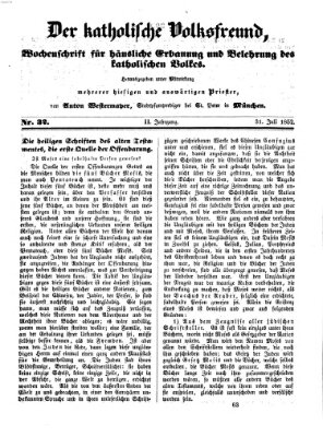 Der katholische Volksfreund Samstag 31. Juli 1852