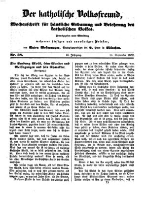 Der katholische Volksfreund Samstag 11. September 1852