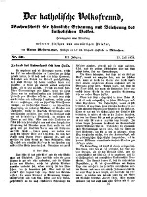 Der katholische Volksfreund Samstag 23. Juli 1853