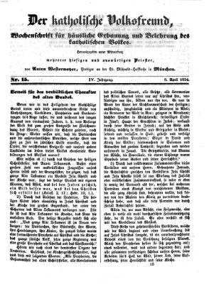 Der katholische Volksfreund Samstag 8. April 1854