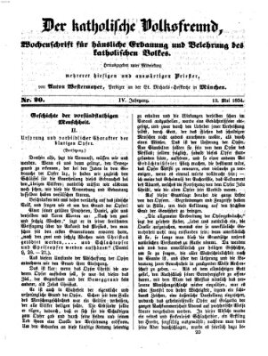 Der katholische Volksfreund Samstag 13. Mai 1854