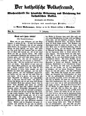 Der katholische Volksfreund Montag 1. Januar 1855