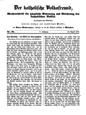 Der katholische Volksfreund Samstag 25. August 1855