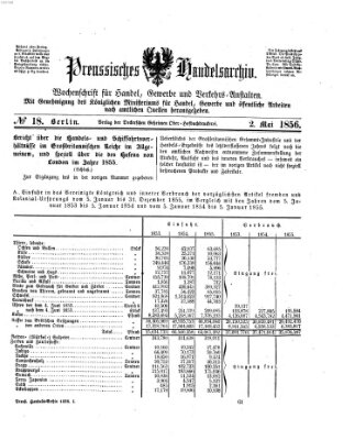 Preußisches Handels-Archiv Freitag 2. Mai 1856