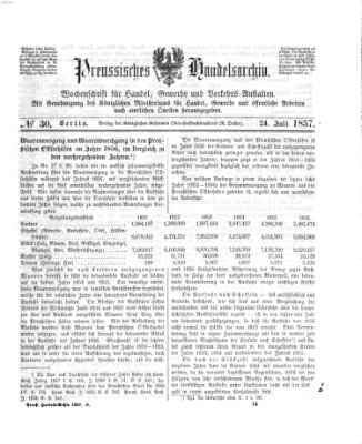 Preußisches Handels-Archiv Freitag 24. Juli 1857