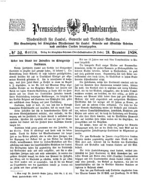 Preußisches Handels-Archiv Freitag 24. Dezember 1858