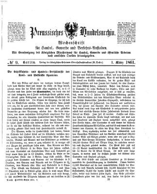 Preußisches Handels-Archiv Freitag 1. März 1861