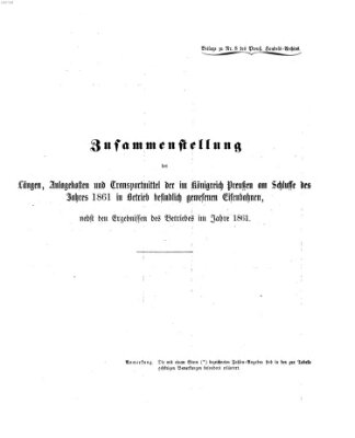 Preußisches Handels-Archiv Freitag 20. Februar 1863