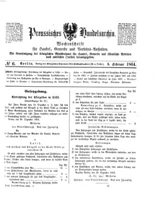 Preußisches Handels-Archiv Freitag 5. Februar 1864